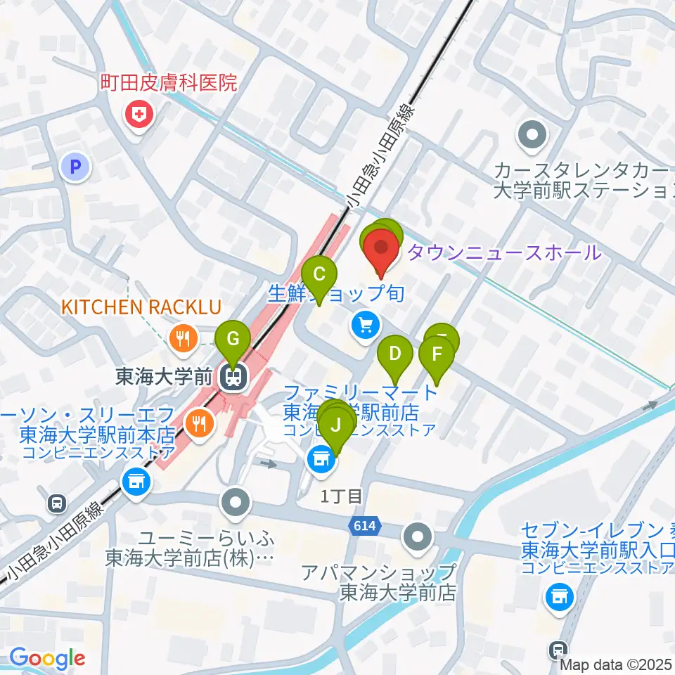 システムサウンド21音楽教室周辺のファミレス・ファーストフード一覧地図