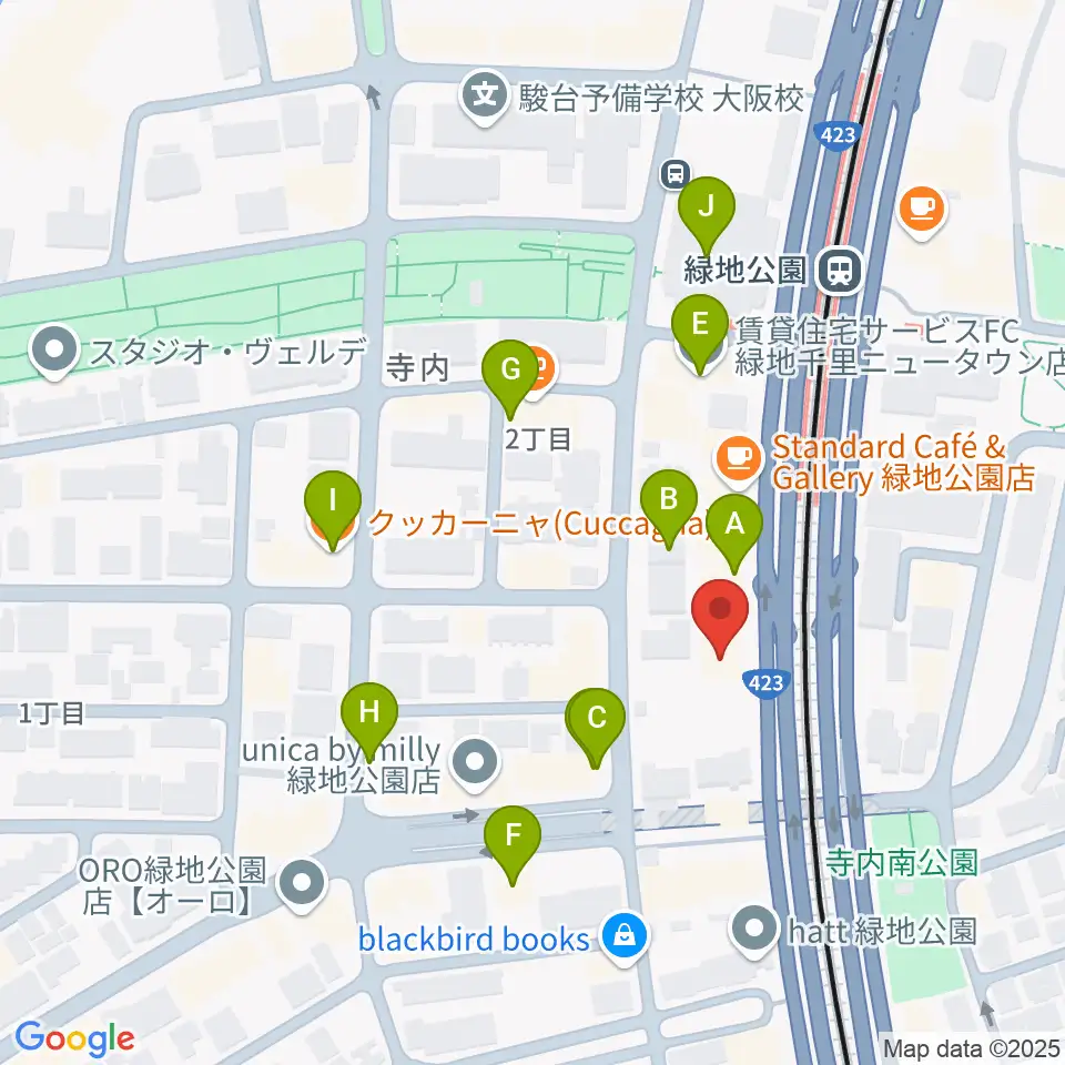 令和音楽院周辺のファミレス・ファーストフード一覧地図