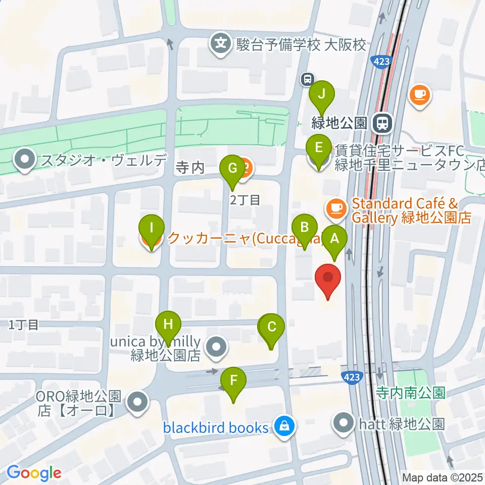 令和音楽院周辺のファミレス・ファーストフード一覧地図