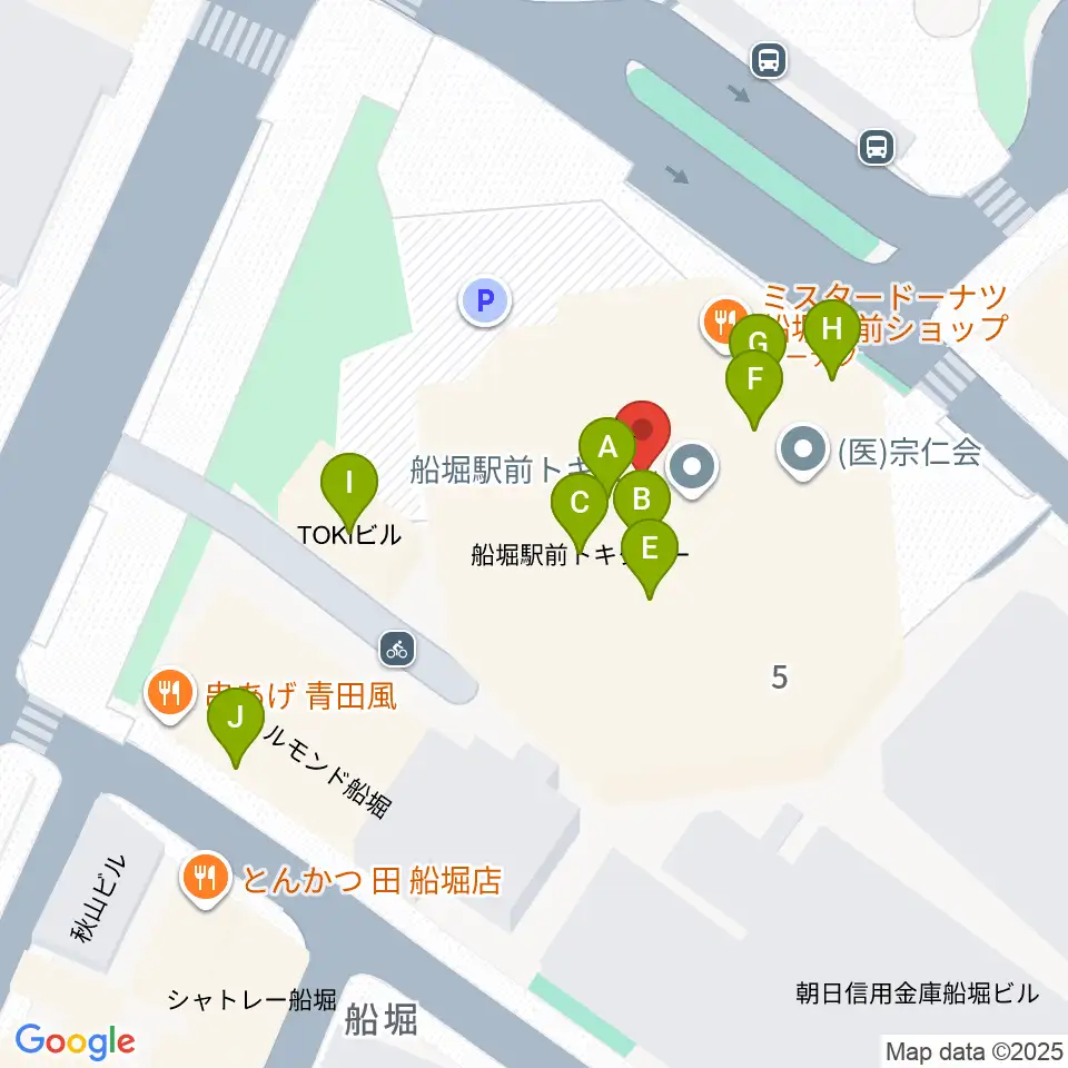ヤマノミュージックセンター船堀周辺のファミレス・ファーストフード一覧地図