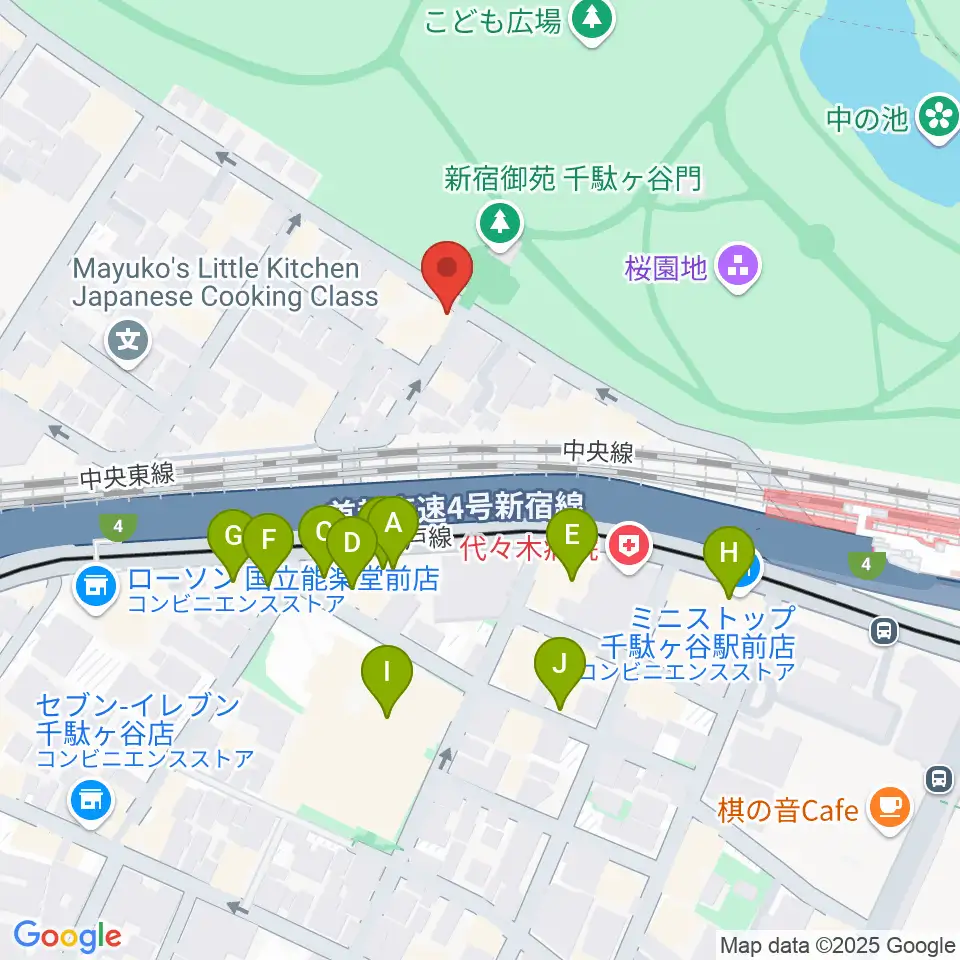 MAGICO音楽教室周辺のファミレス・ファーストフード一覧地図