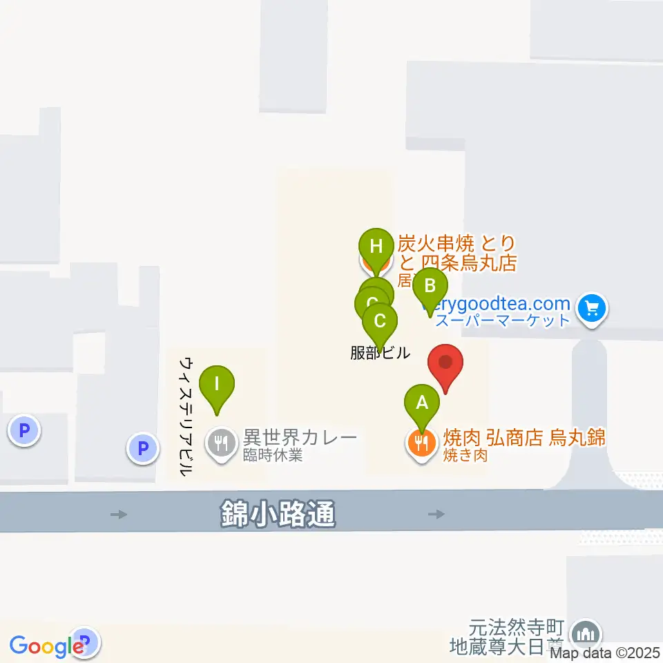 Voice Lab.周辺のファミレス・ファーストフード一覧地図