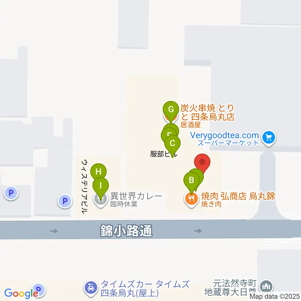 Voice Lab.周辺のファミレス・ファーストフード一覧地図