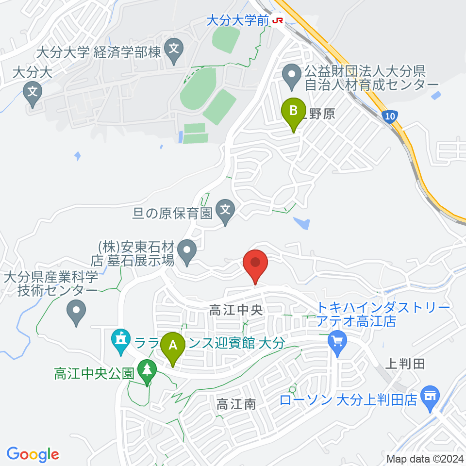 はやしだピアノアトリエ周辺のファミレス・ファーストフード一覧地図