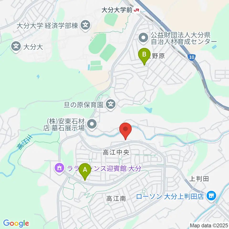 はやしだピアノアトリエ周辺のファミレス・ファーストフード一覧地図