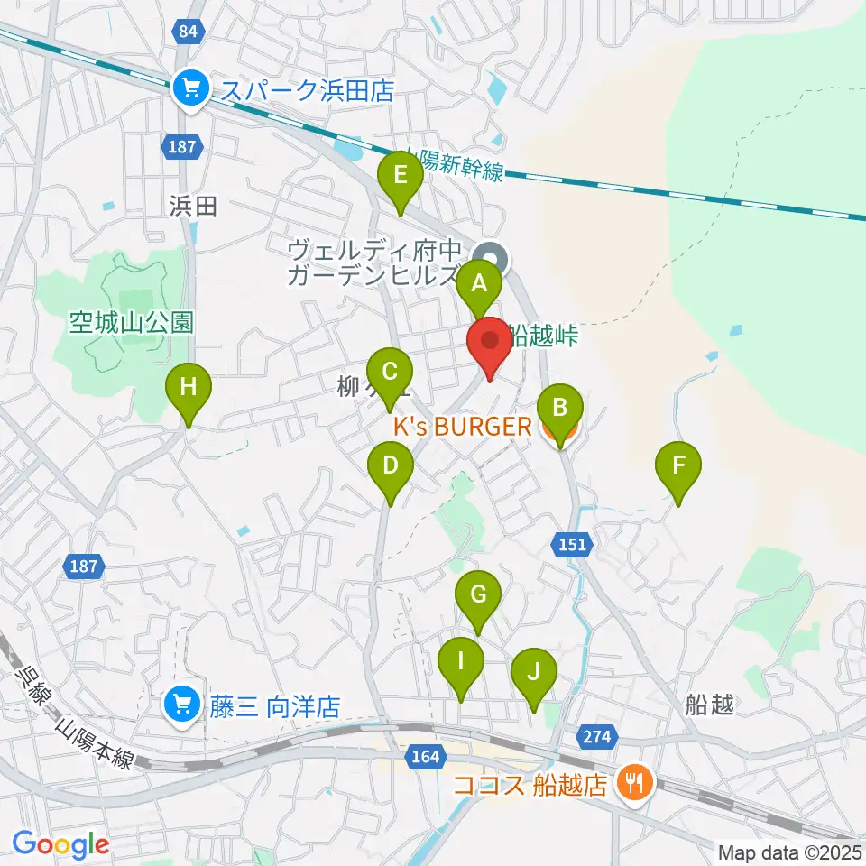 vocal school CROON周辺のファミレス・ファーストフード一覧地図