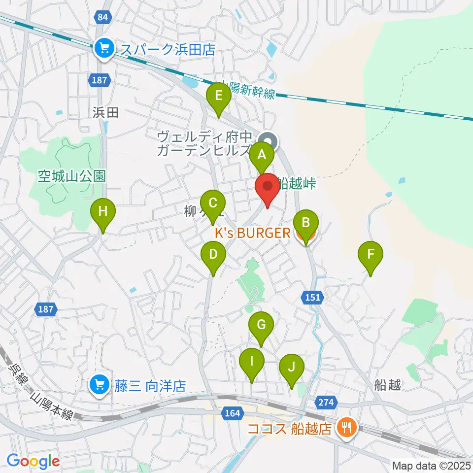 vocal school CROON周辺のファミレス・ファーストフード一覧地図
