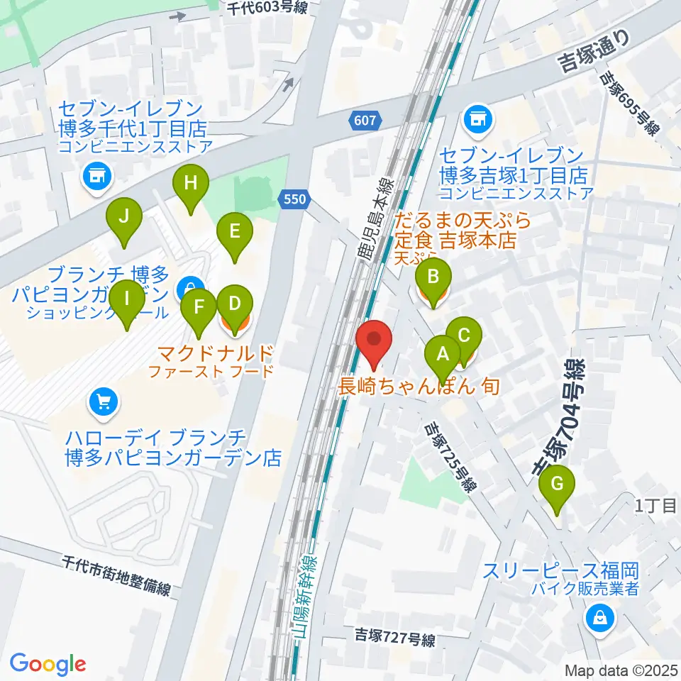 アールミュージックゆきむら梨江歌謡スクール周辺のファミレス・ファーストフード一覧地図