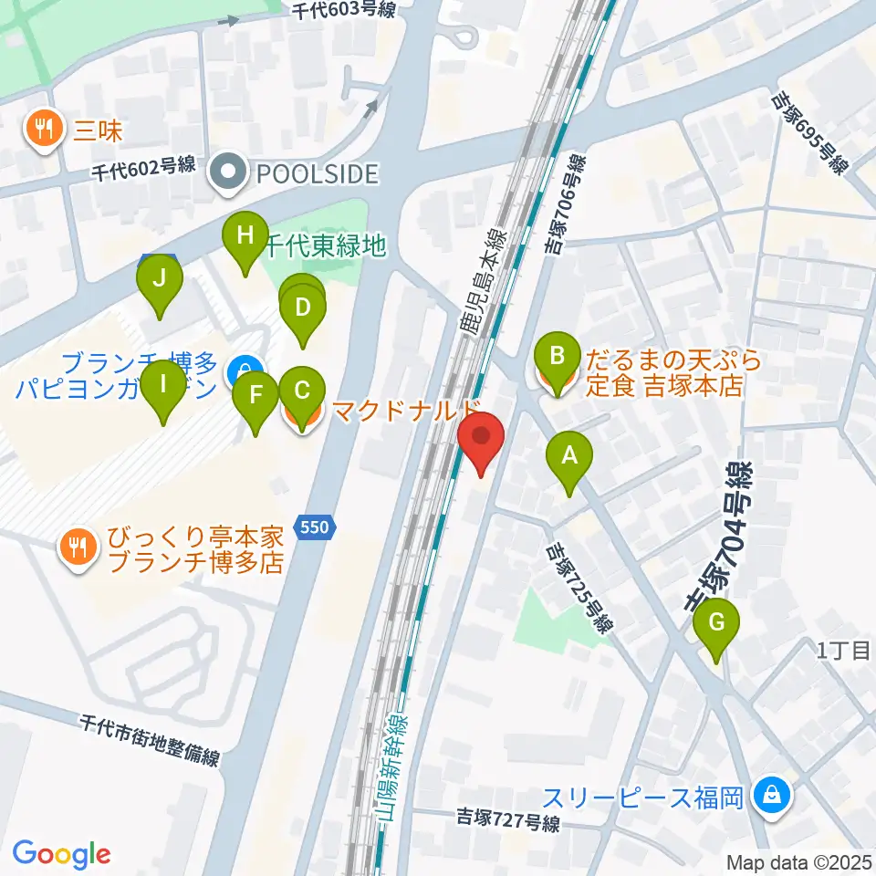 アールミュージックゆきむら梨江歌謡スクール周辺のファミレス・ファーストフード一覧地図