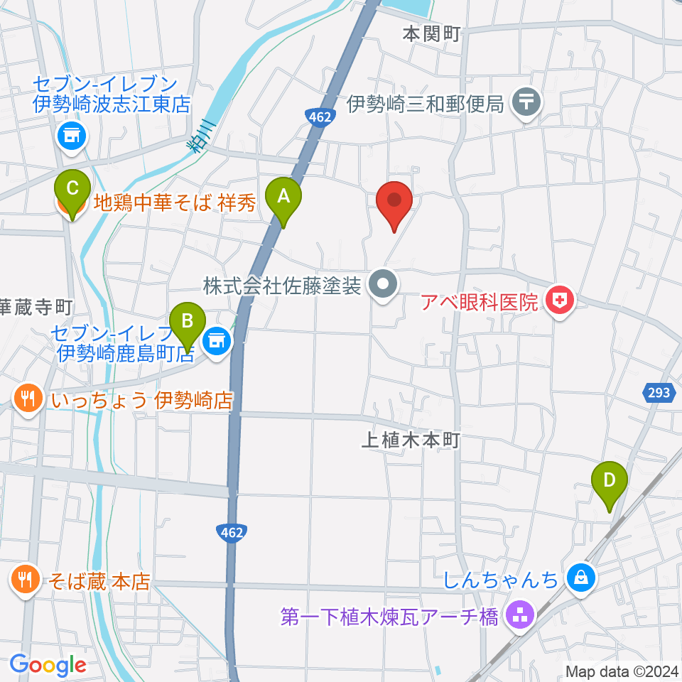 矢島音楽教室周辺のファミレス・ファーストフード一覧地図