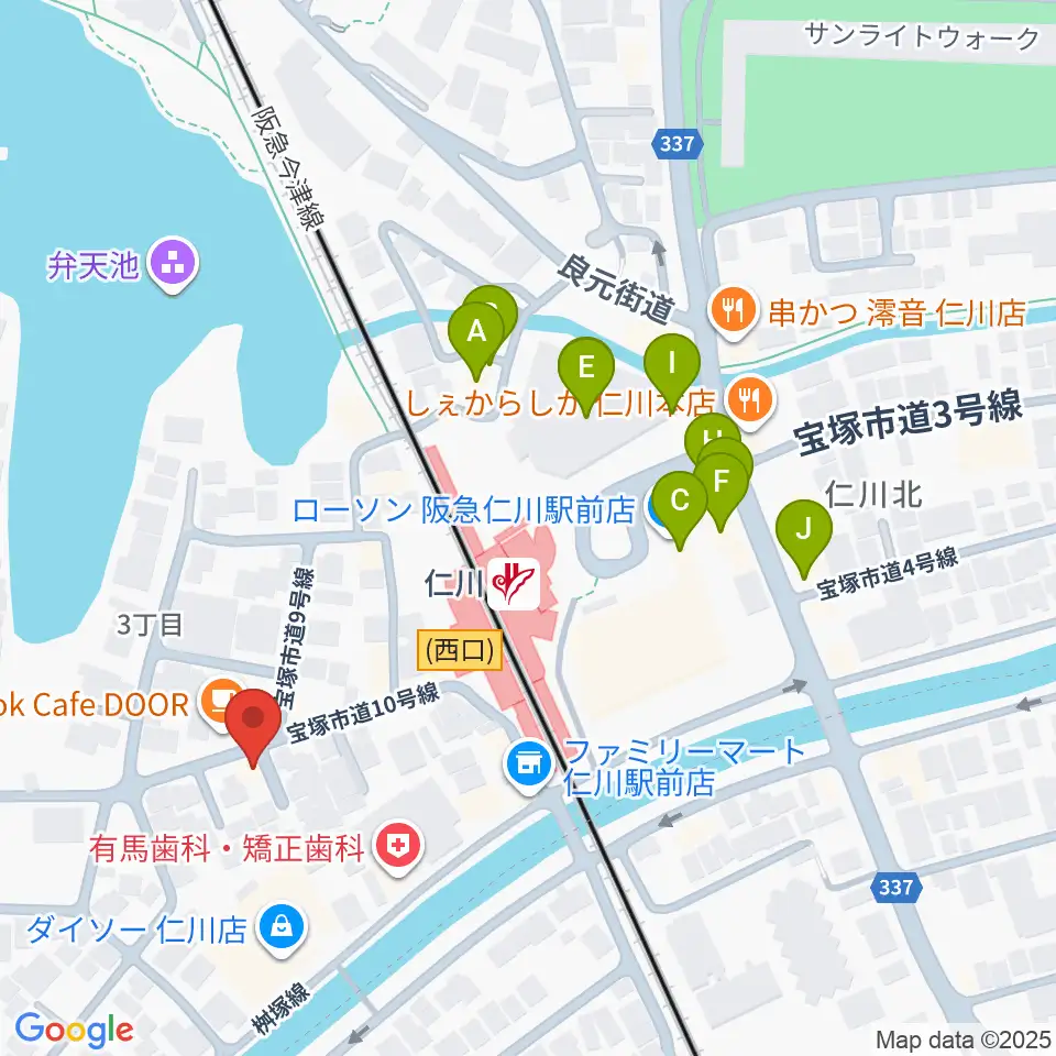 秋谷ミュージックアート周辺のファミレス・ファーストフード一覧地図
