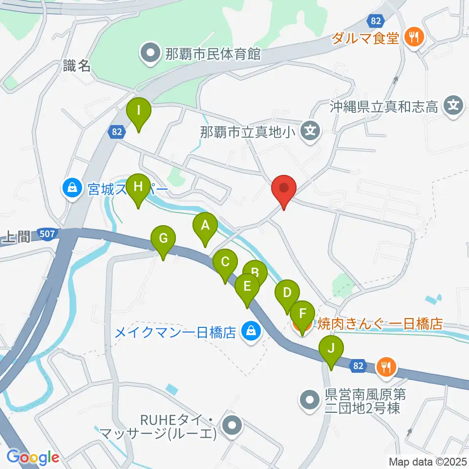 音楽教室paragon ＆ pianoA周辺のファミレス・ファーストフード一覧地図