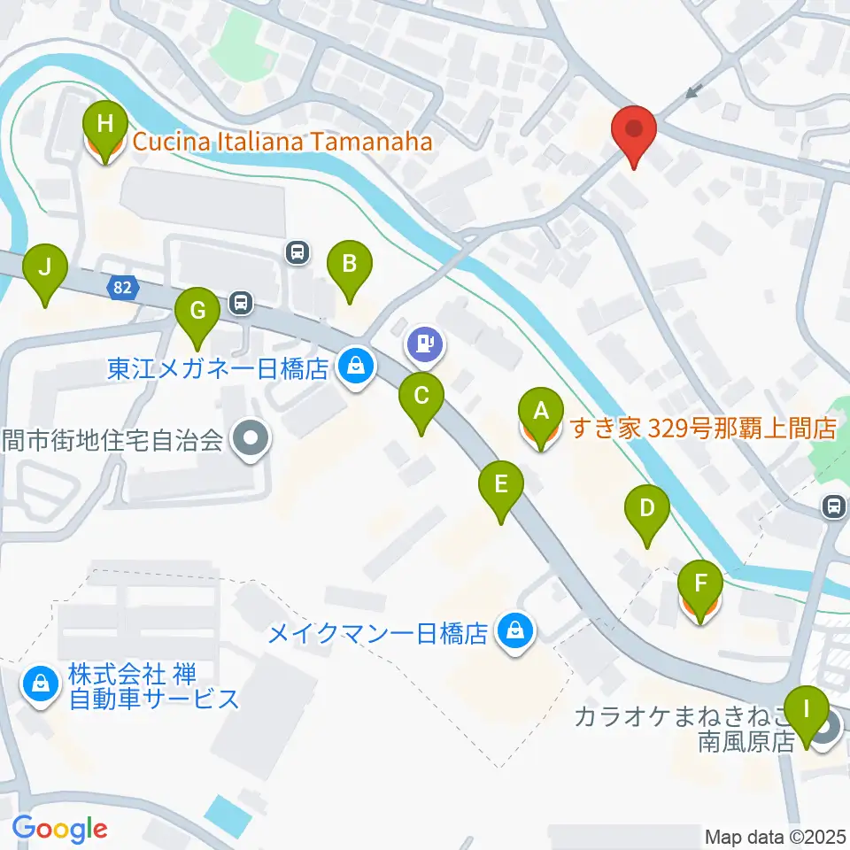 音楽教室paragon ＆ pianoA周辺のファミレス・ファーストフード一覧地図