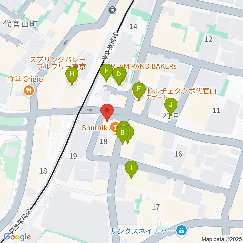杵家彌七長唄・三味線教室周辺のファミレス・ファーストフード一覧地図