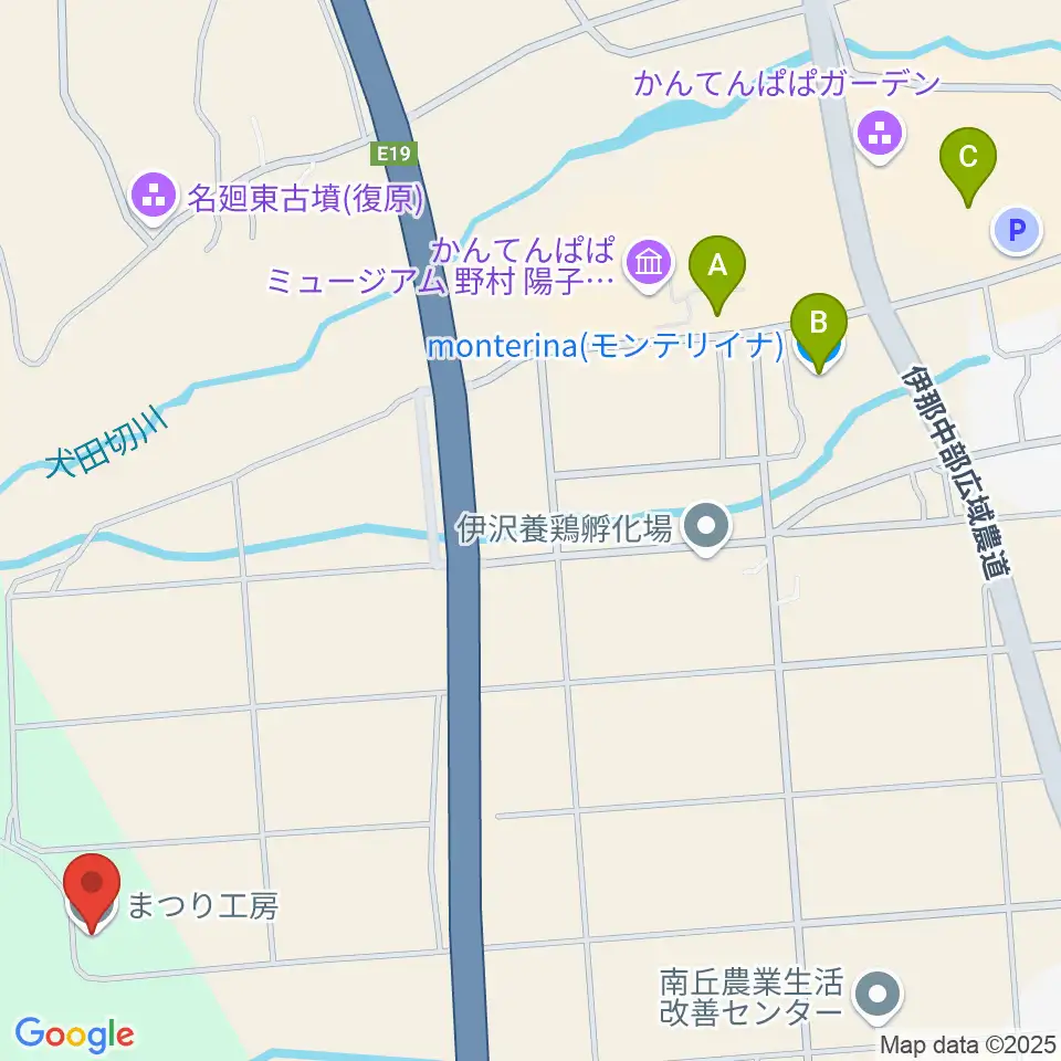 まつり工房周辺のファミレス・ファーストフード一覧地図