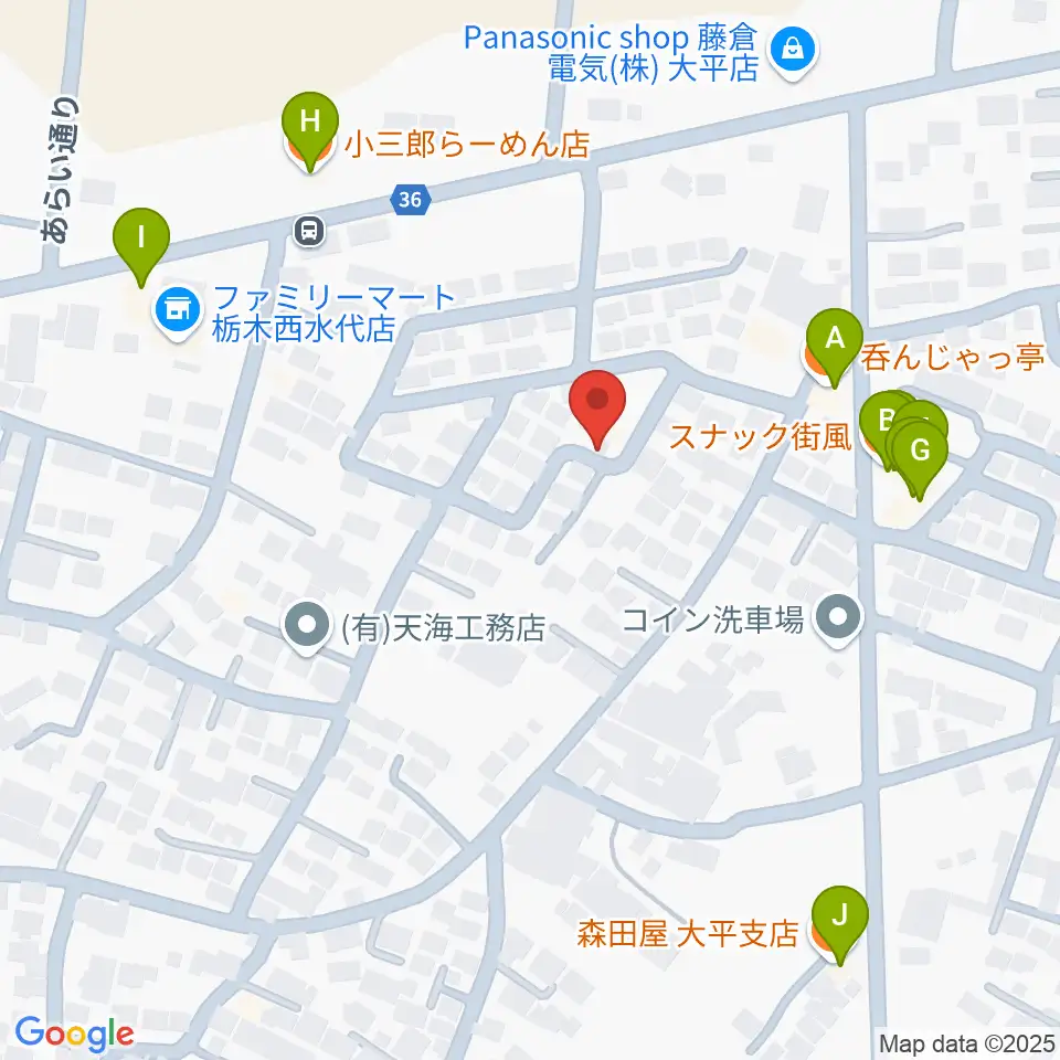 カルチャーハウス エスポワール周辺のファミレス・ファーストフード一覧地図