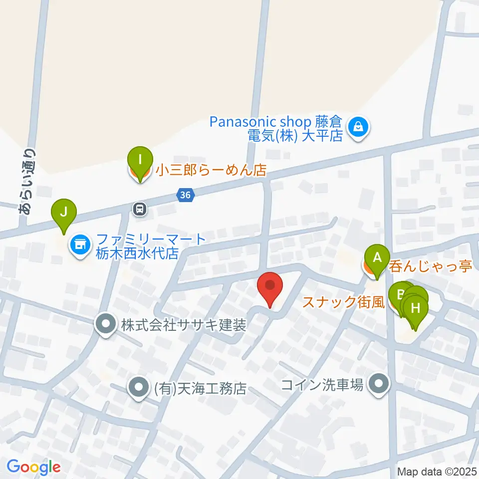 カルチャーハウス エスポワール周辺のファミレス・ファーストフード一覧地図