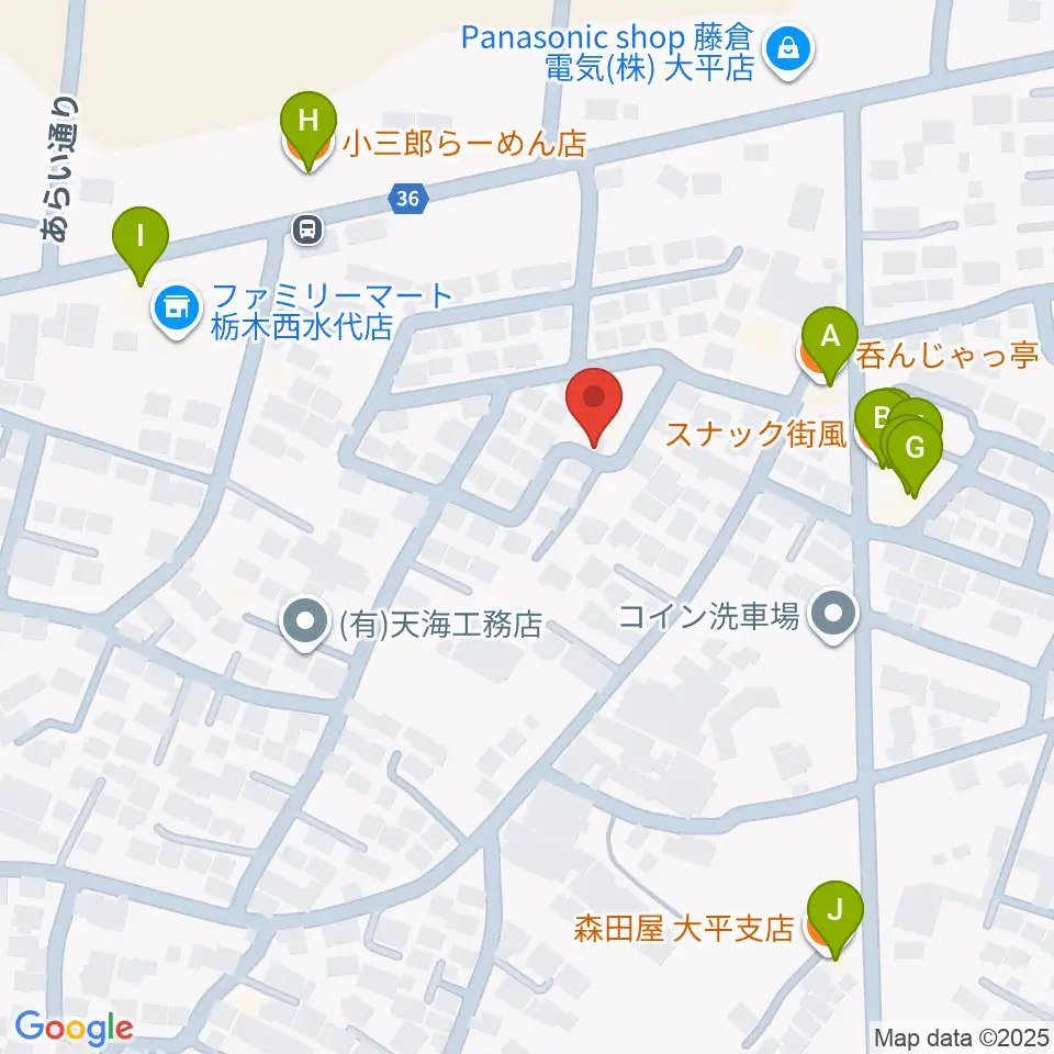 カルチャーハウス エスポワール周辺のファミレス・ファーストフード一覧地図