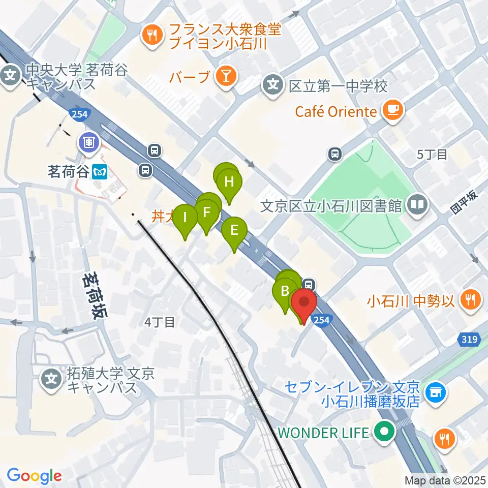プレスト音楽教室周辺のファミレス・ファーストフード一覧地図