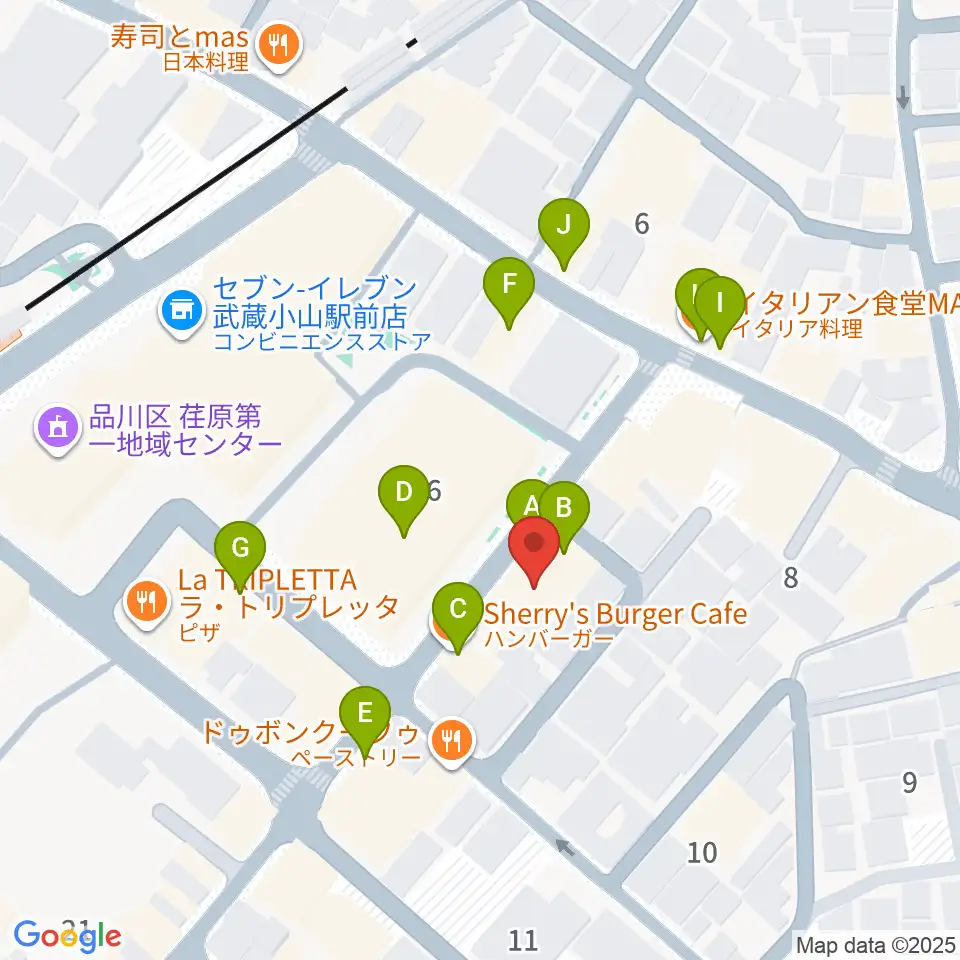 心弦二胡教室周辺のファミレス・ファーストフード一覧地図