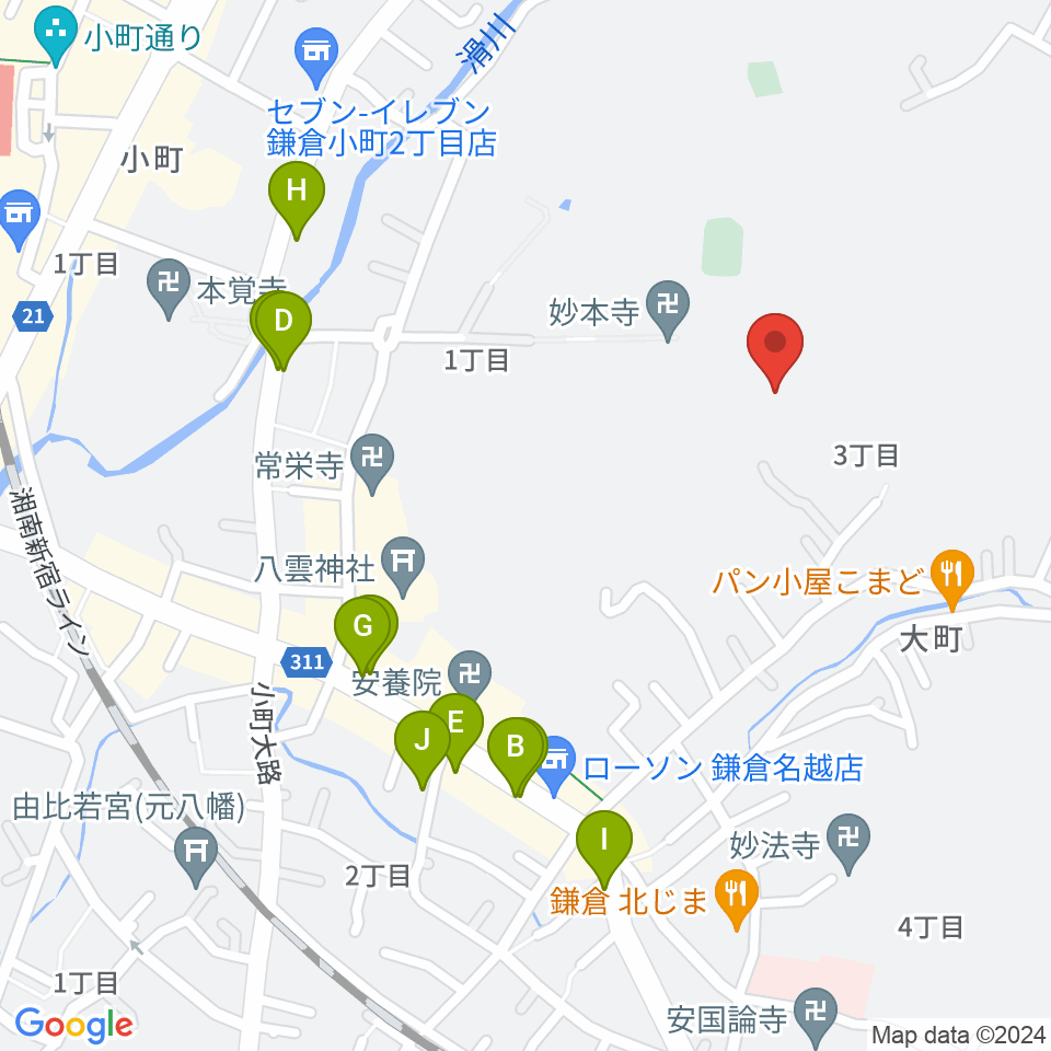 SIFレコーディングスタジオ周辺のファミレス・ファーストフード一覧地図