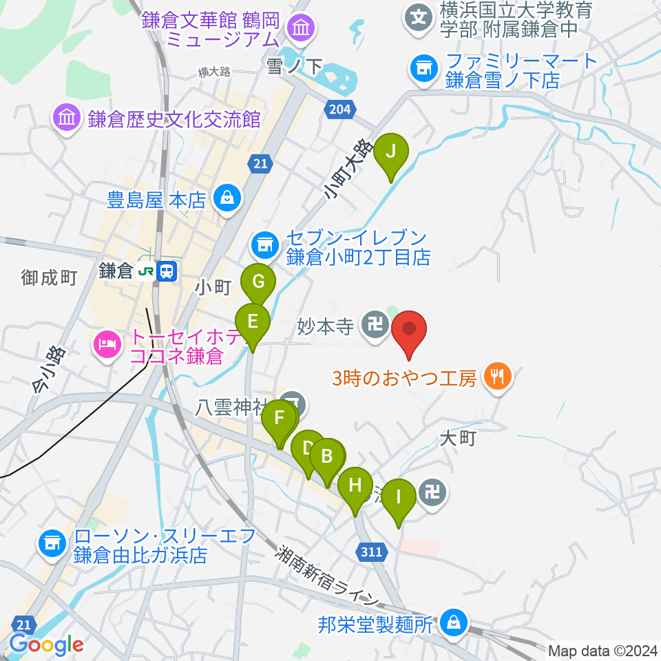 SIFレコーディングスタジオ周辺のファミレス・ファーストフード一覧地図