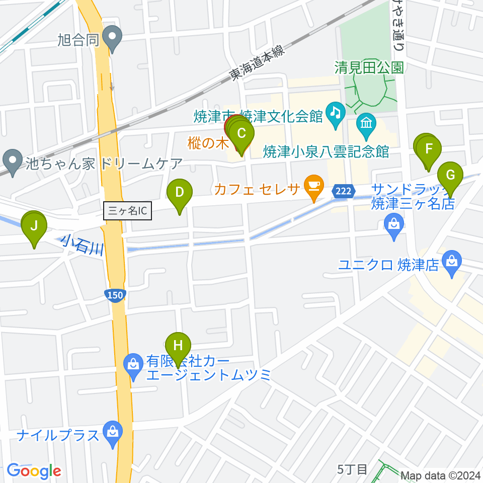 スタジオソングライン周辺のファミレス・ファーストフード一覧地図