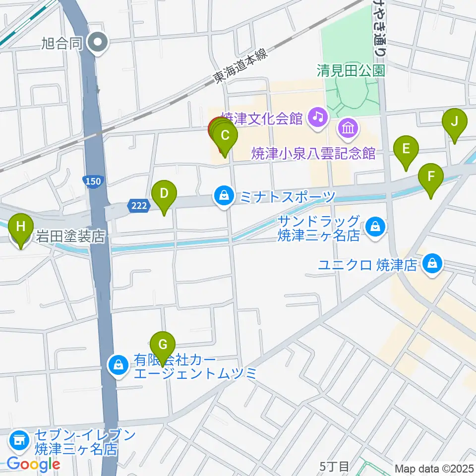 スタジオソングライン周辺のファミレス・ファーストフード一覧地図