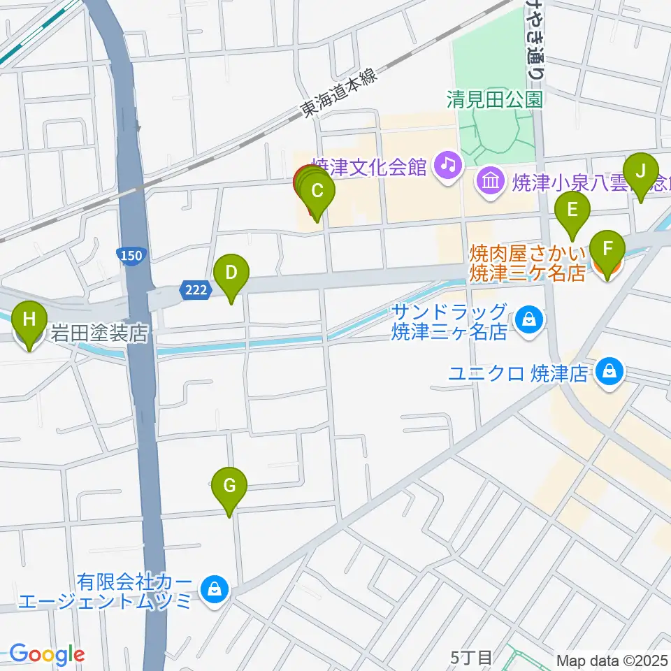 スタジオソングライン周辺のファミレス・ファーストフード一覧地図