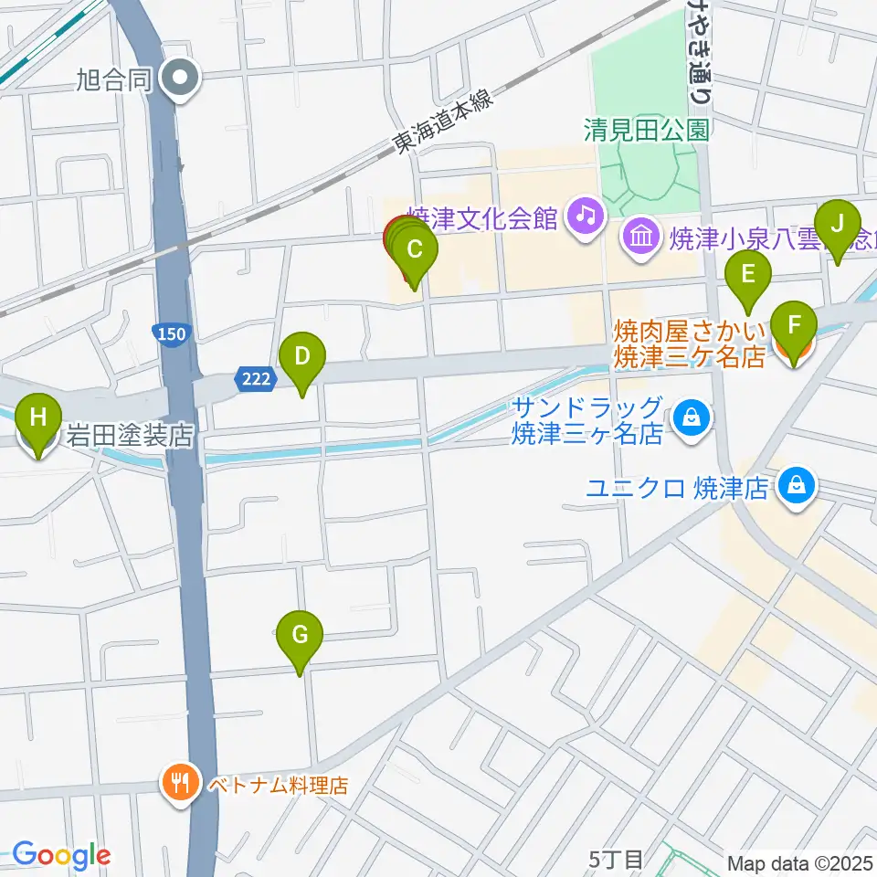 スタジオソングライン周辺のファミレス・ファーストフード一覧地図