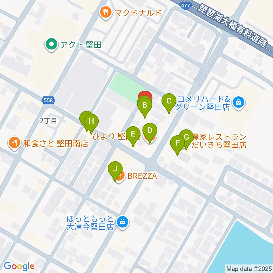沖縄三線 和於屋周辺のファミレス・ファーストフード一覧地図