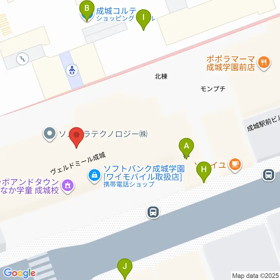 成城ミュージックアカデミー周辺のファミレス・ファーストフード一覧地図