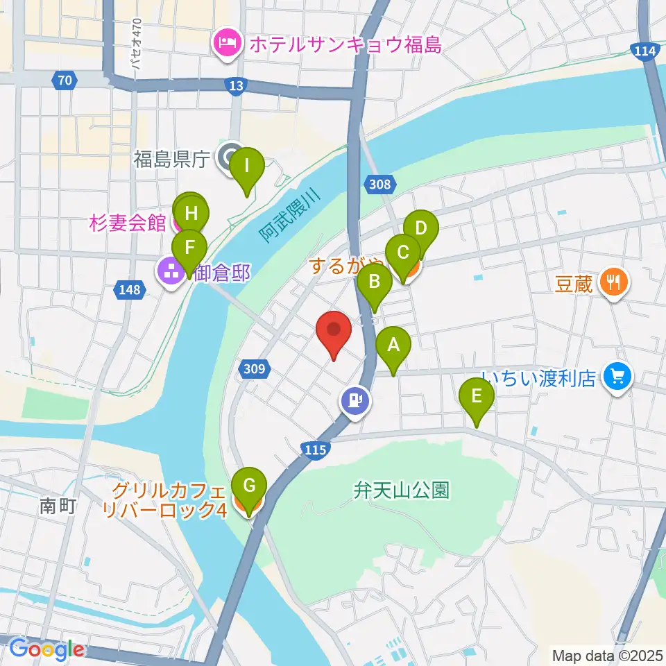 レコーディングスタジオ・スイッチ周辺のファミレス・ファーストフード一覧地図