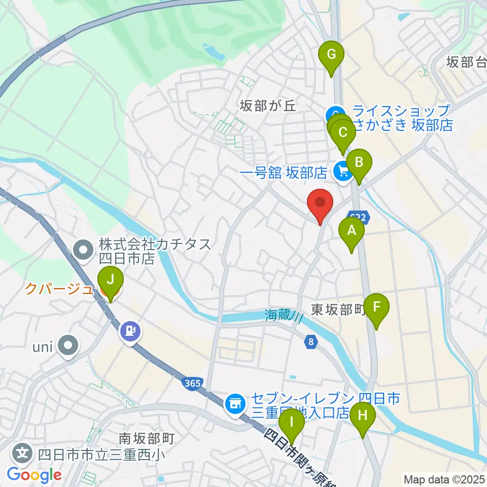 スタジオウッドボックス周辺のファミレス・ファーストフード一覧地図