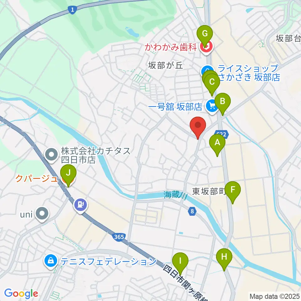 スタジオウッドボックス周辺のファミレス・ファーストフード一覧地図