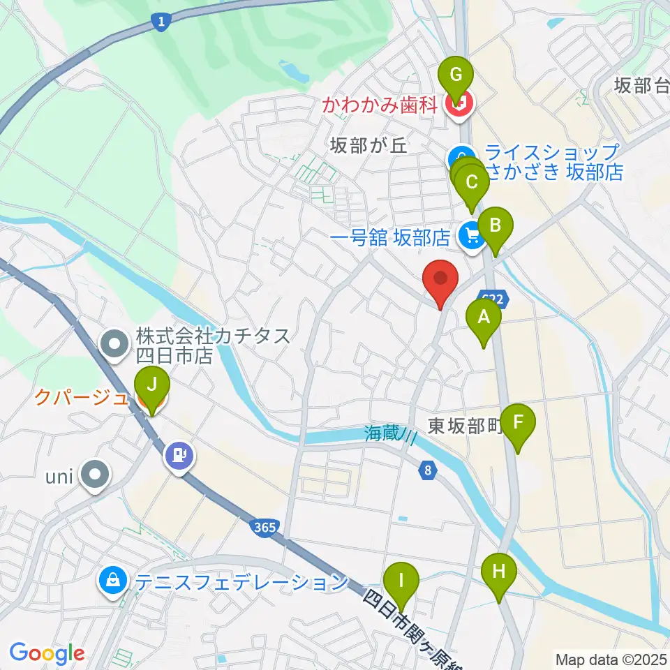 スタジオウッドボックス周辺のファミレス・ファーストフード一覧地図