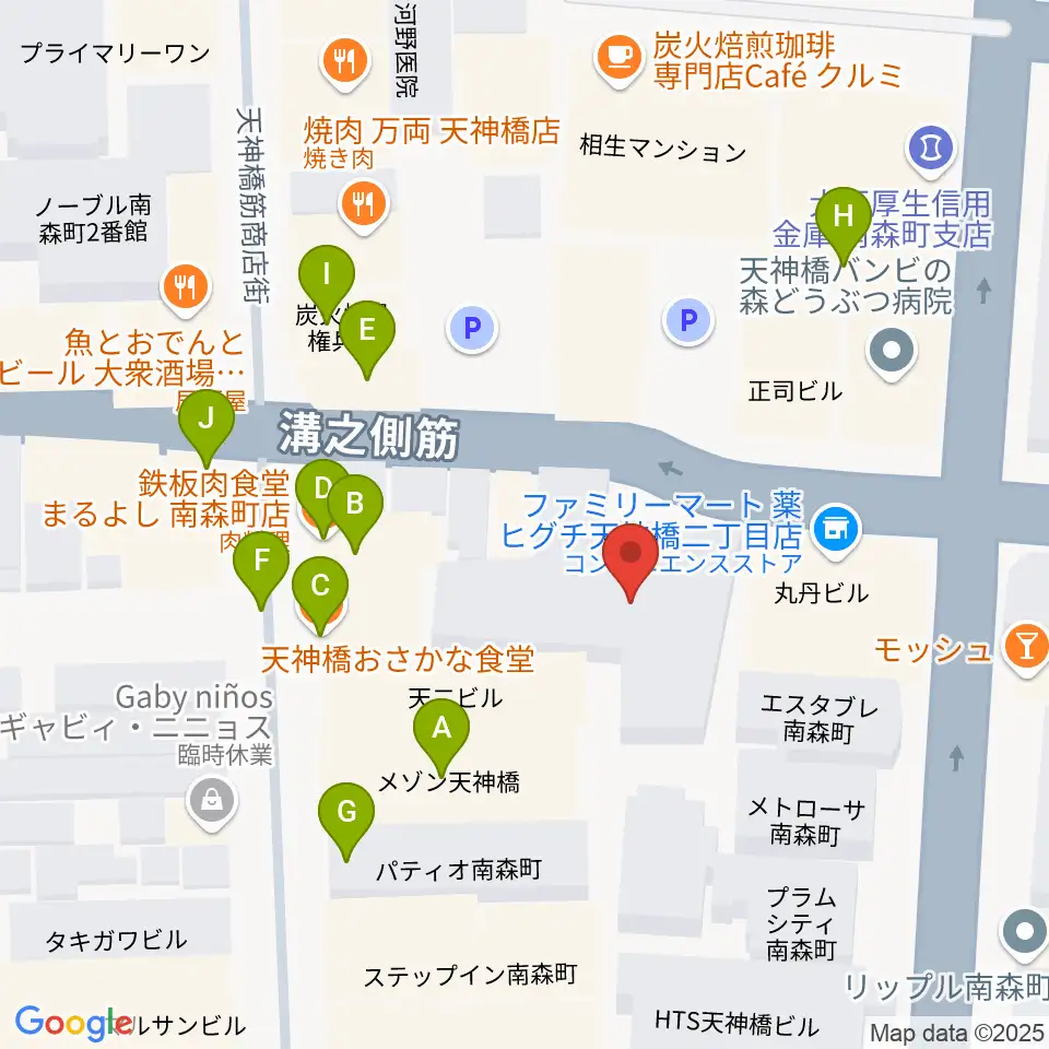 ブランチスタジオ周辺のファミレス・ファーストフード一覧地図