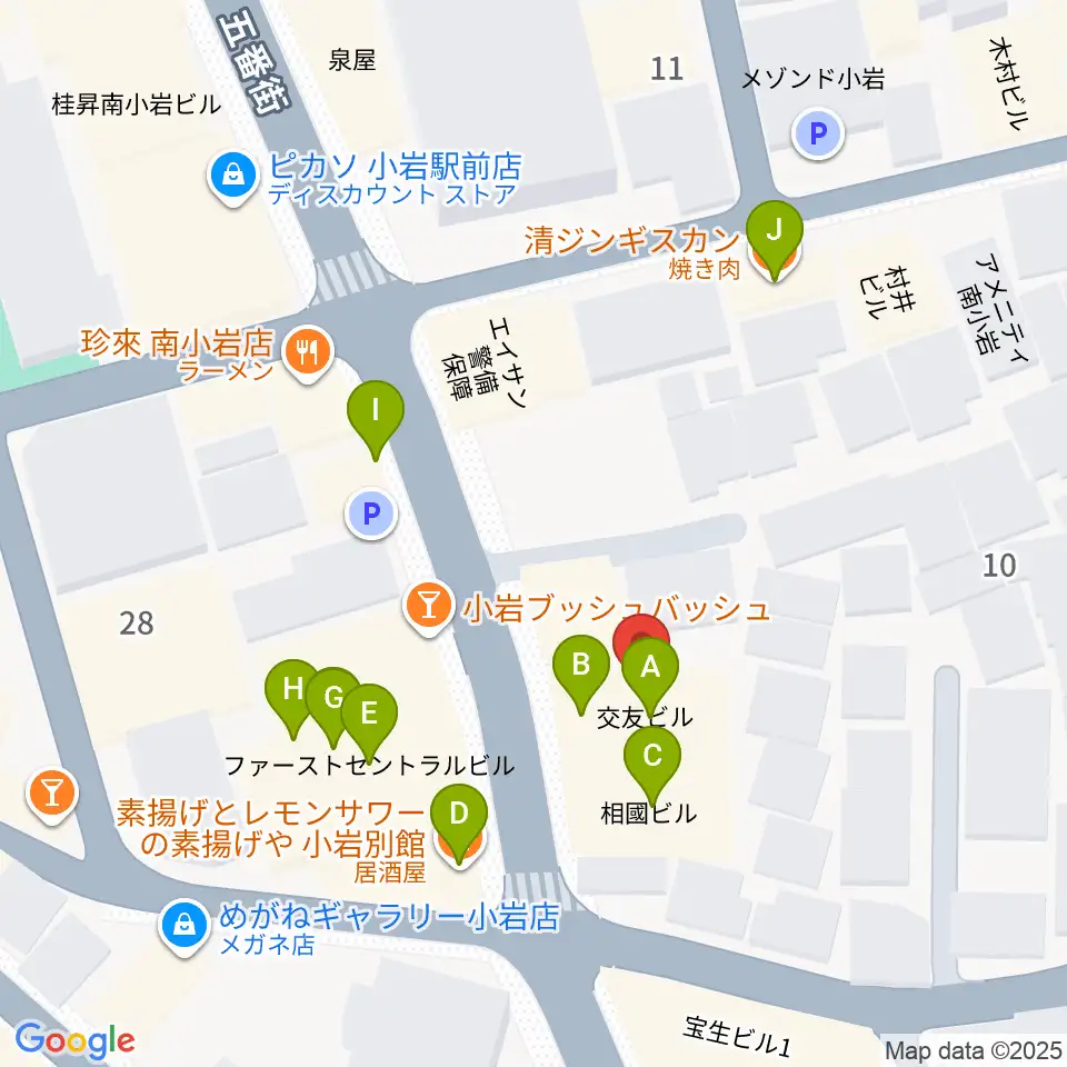 小岩STUDIO 2 TIMES周辺のファミレス・ファーストフード一覧地図