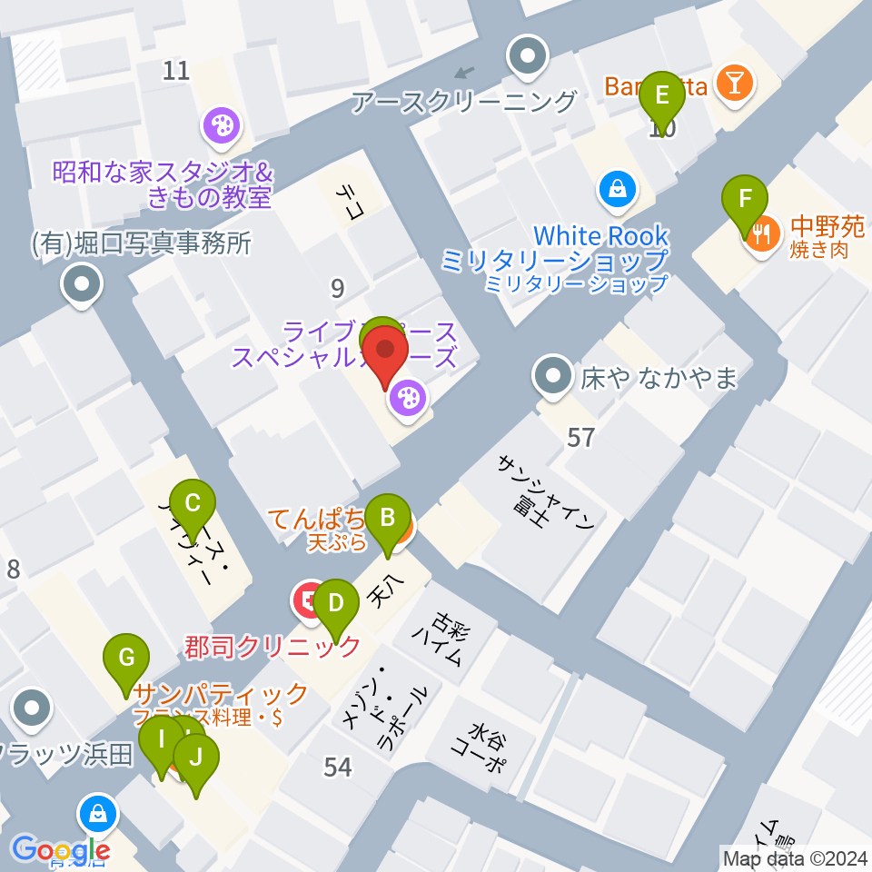 スペシャルカラーズ周辺のファミレス・ファーストフード一覧地図