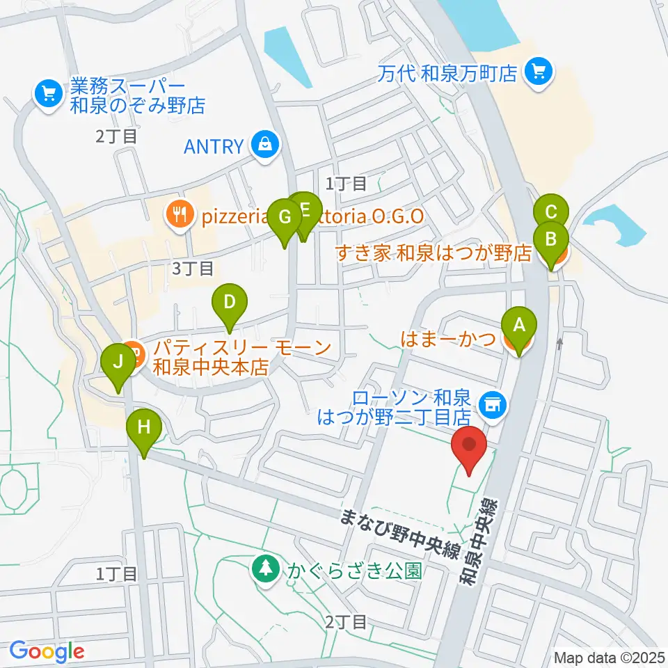 株式会社パワーステーション周辺のファミレス・ファーストフード一覧地図