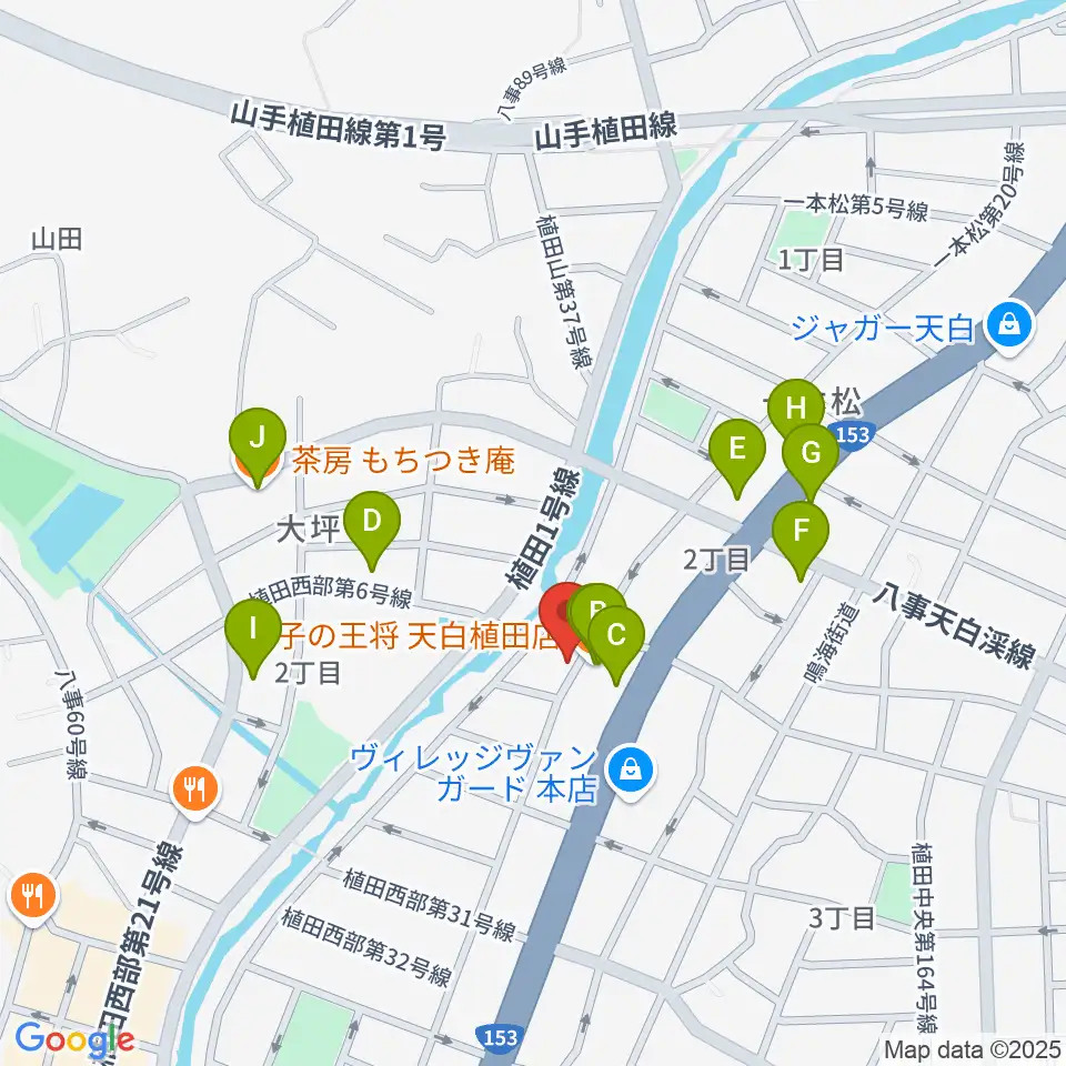 ゼロスタジオ周辺のファミレス・ファーストフード一覧地図