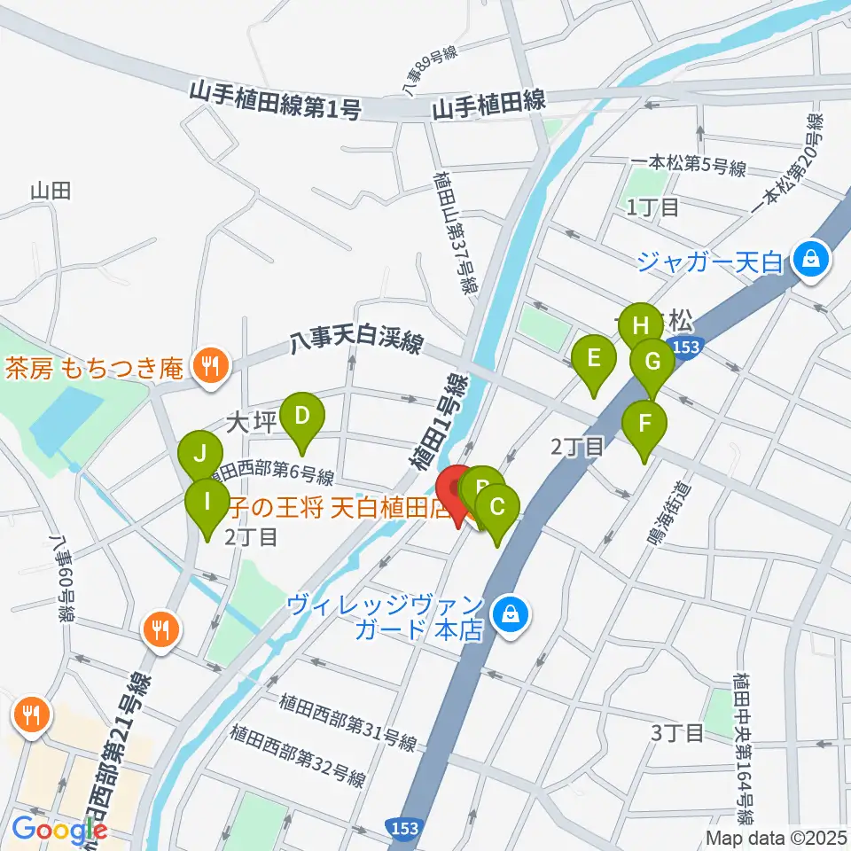 ゼロスタジオ周辺のファミレス・ファーストフード一覧地図