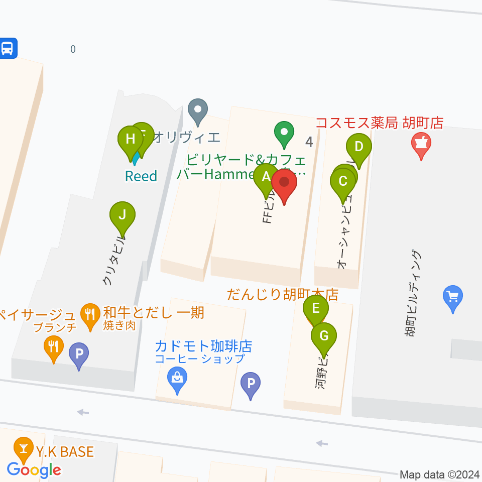 JM music Vocal School 広島周辺のファミレス・ファーストフード一覧地図