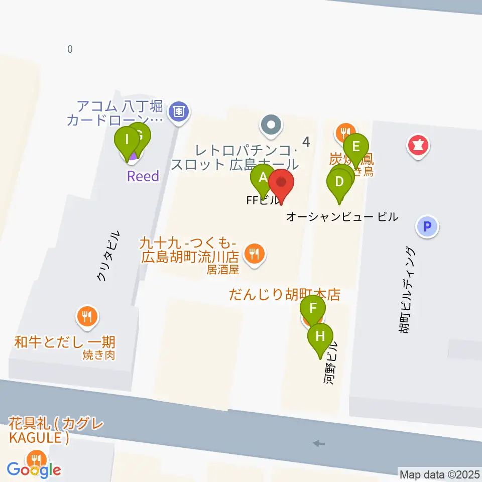 JM music Vocal School 広島周辺のファミレス・ファーストフード一覧地図
