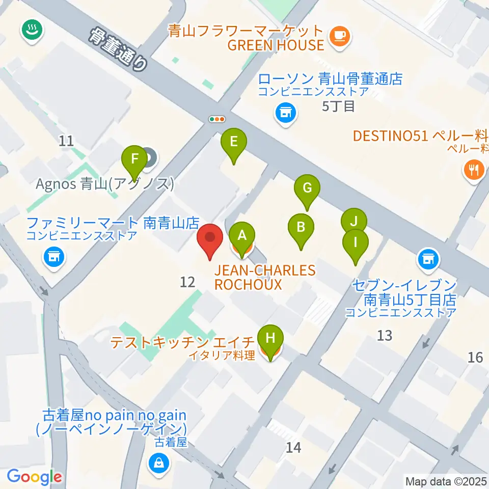 JBG音楽院 東京校周辺のファミレス・ファーストフード一覧地図