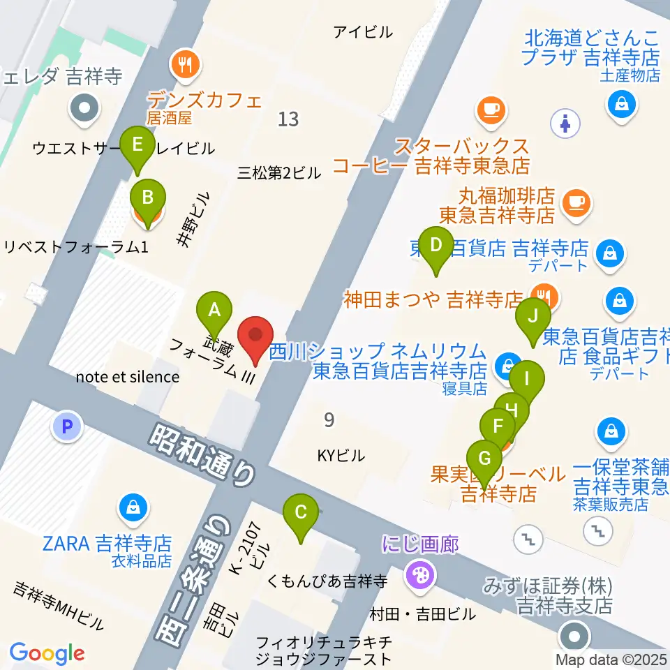 ROCK JOINT GB周辺のファミレス・ファーストフード一覧地図