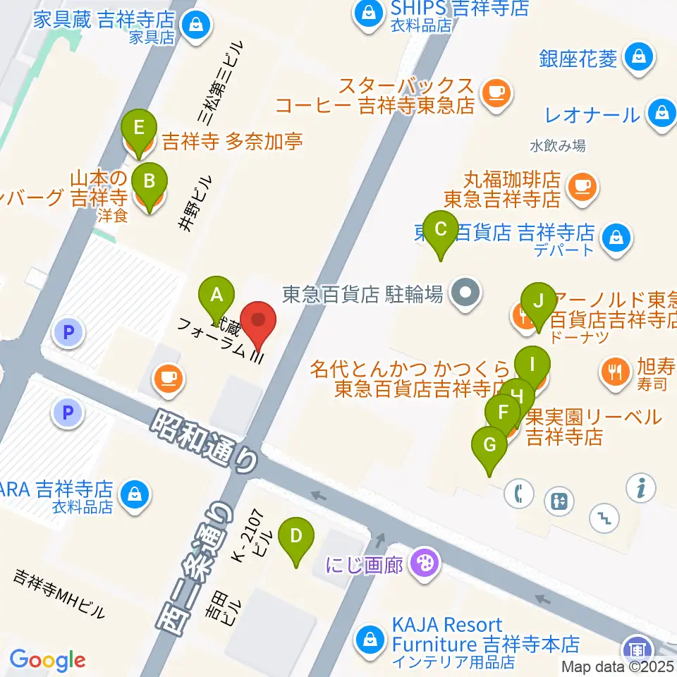 ROCK JOINT GB周辺のファミレス・ファーストフード一覧地図