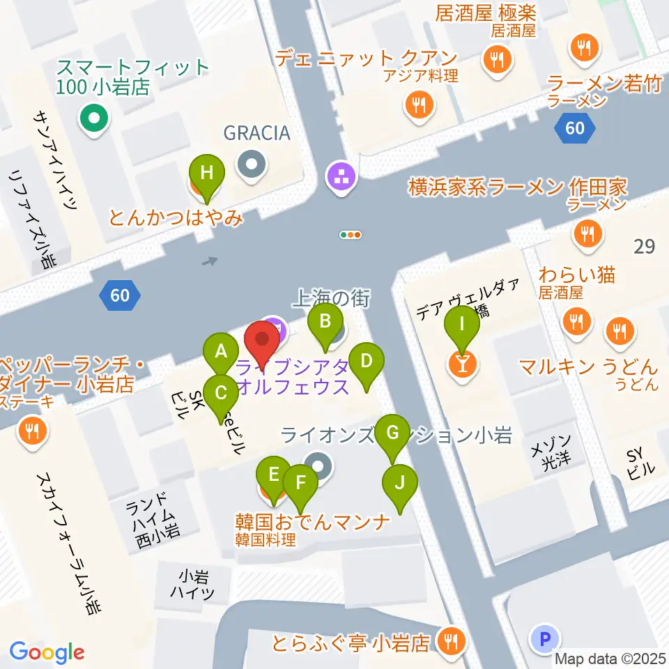 サウンドスタジオM小岩店周辺のファミレス・ファーストフード一覧地図