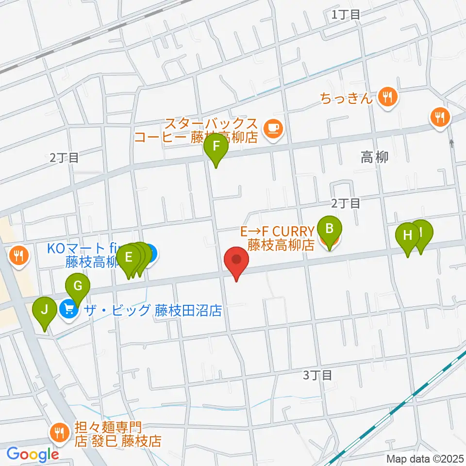 音楽天国 藤枝店周辺のファミレス・ファーストフード一覧地図