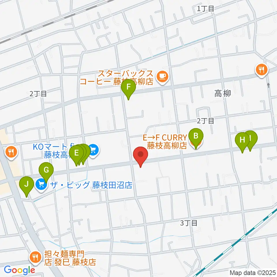音楽天国 藤枝店周辺のファミレス・ファーストフード一覧地図